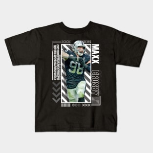 Maxx Crosby Paper Poster Version 10 Kids T-Shirt